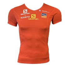 Nowa koszulka damska Salomon Stroll Logo Nectarine, rozmiar XS