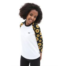 Nowa koszulka dziecięca Vans Sunlit Raglan White, rozmiar M/10-12