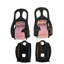 KOMPLET POMPEK DO WIĄZAŃ NITRO TOE ALU BLACK/PINK BUCKLE ONE SIZE