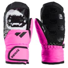 RĘKAWICE NARCIARSKIE ZANIER MONSTER STX MITTEN KIDS BLACK/FUCHSIA ROZMIAR 2(M) - WIEK 3-4 LATA