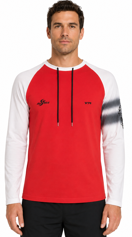 Nowa bluza Ski Austria Langarmshirt White Red, rozmiar L
