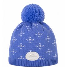 NOWA CZAPKA ZIMOWA SKI AUSTRIA POMPON BEANIE LAVENDER/WHITE WEŁNA