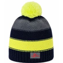 NOWA CZAPKA ZIMOWA SKI AUSTRIA POMPON BEANIE BLACK/YELLOW/WHITE WEŁNA