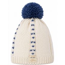 NOWA CZAPKA ZIMOWA SKI AUSTRIA POMPON BEANIE WHITE/BLUE WEŁNA
