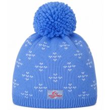 NOWA CZAPKA ZIMOWA SKI AUSTRIA POMPON BEANIE LAVENDER/WHITE WEŁNA