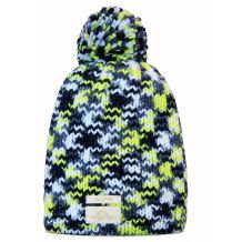 NOWA CZAPKA ZIMOWA SKI AUSTRIA POMPON BEANIE BLACK/YELLOW/WHITE WEŁNA