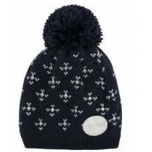 NOWA CZAPKA ZIMOWA SKI AUSTRIA POMPON BEANIE BLACK/WHITE WEŁNA