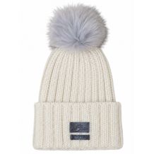 NOWA CZAPKA ZIMOWA SKI AUSTRIA POMPON BEANIE BEIGE/GRAY WEŁNA