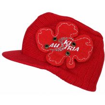 NOWA CZAPKA ZIMOWA Z DASZKIEM SKI AUSTRIA RED WEŁNA