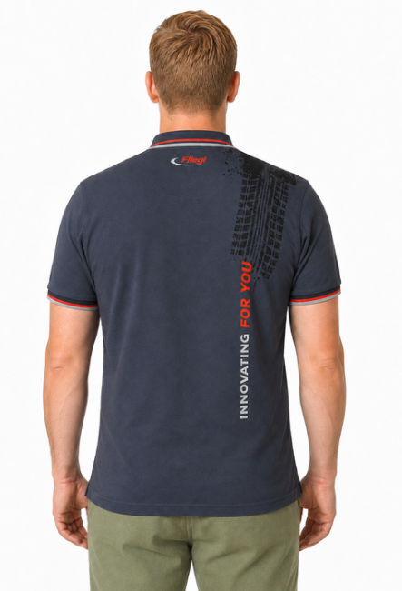 NOWA MĘSKA KOSZULKA POLO FLIEGL NAVY ROZMIAR L
