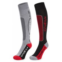 SKARPETY NARCIARSKIE Z MERINO O'NEILL SKI SOCKS WITH MERINO 2-PACK BLACK/MUSKY WATER ROZMIAR 35-38