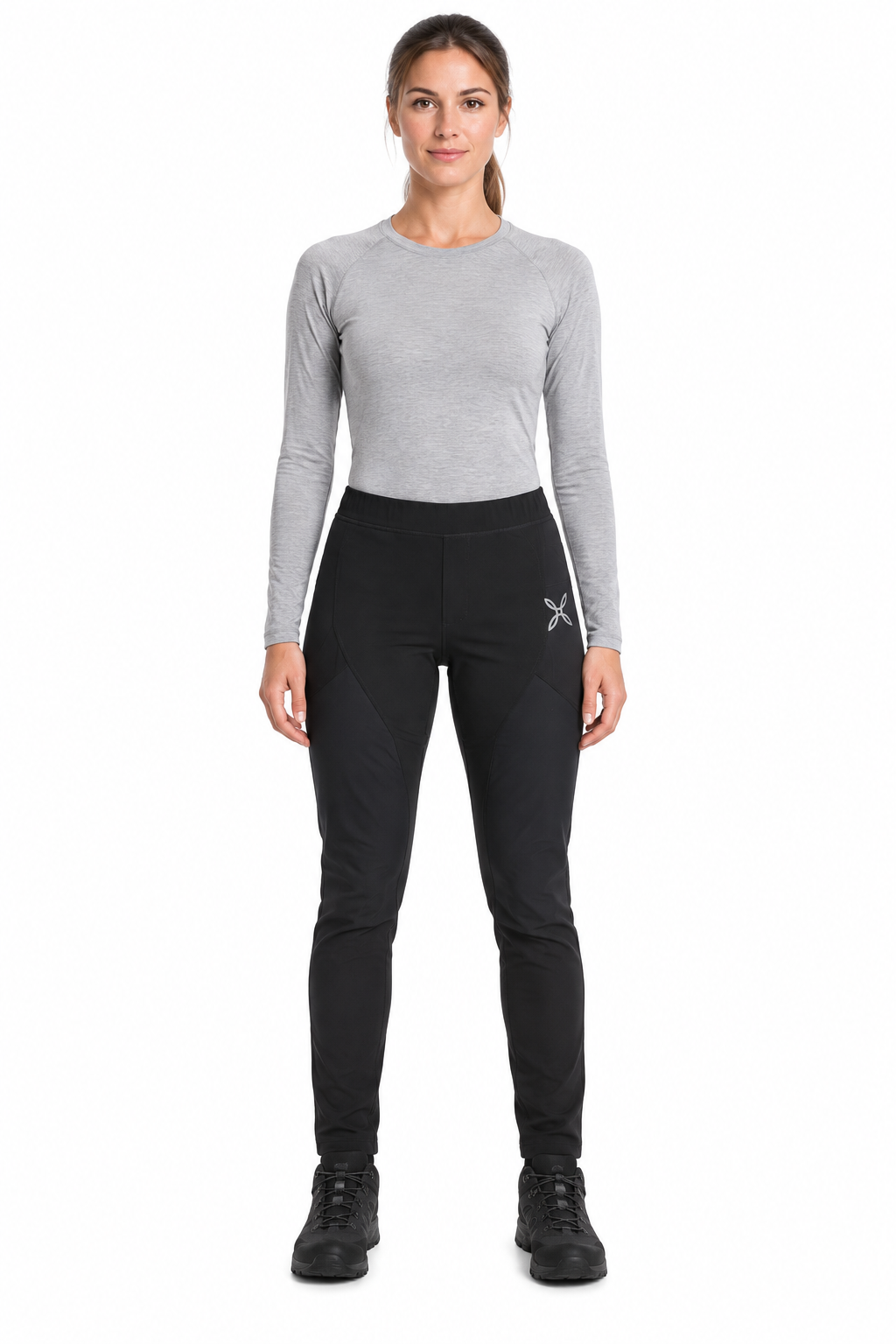 NOWE DAMSKIE SPODNIE TREKKINGOWE MONTURA THERMO FIT PANT BLACK ROZMIAR XL