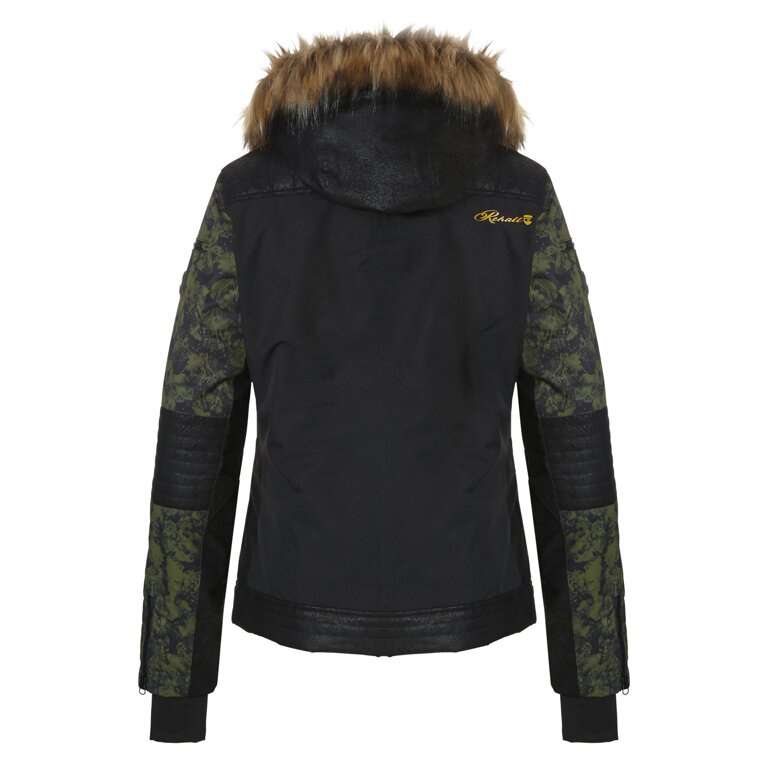 NOWA DAMSKA KURTKA NARCIARSKA/SNOWBOARDOWA REHALL HANNAH-R BLACK/CESS GREEN ROZMIAR S