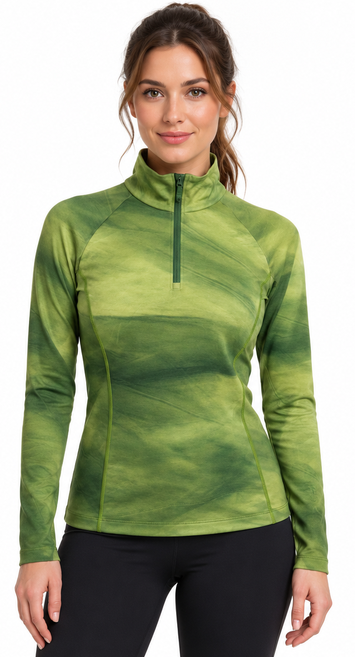 NOWA DAMSKA BLUZA NARCIARSKA/MIDLAYER MOUNTAIN FORCE AROSA PRINT MOSS/MULTI ROZMIAR 40