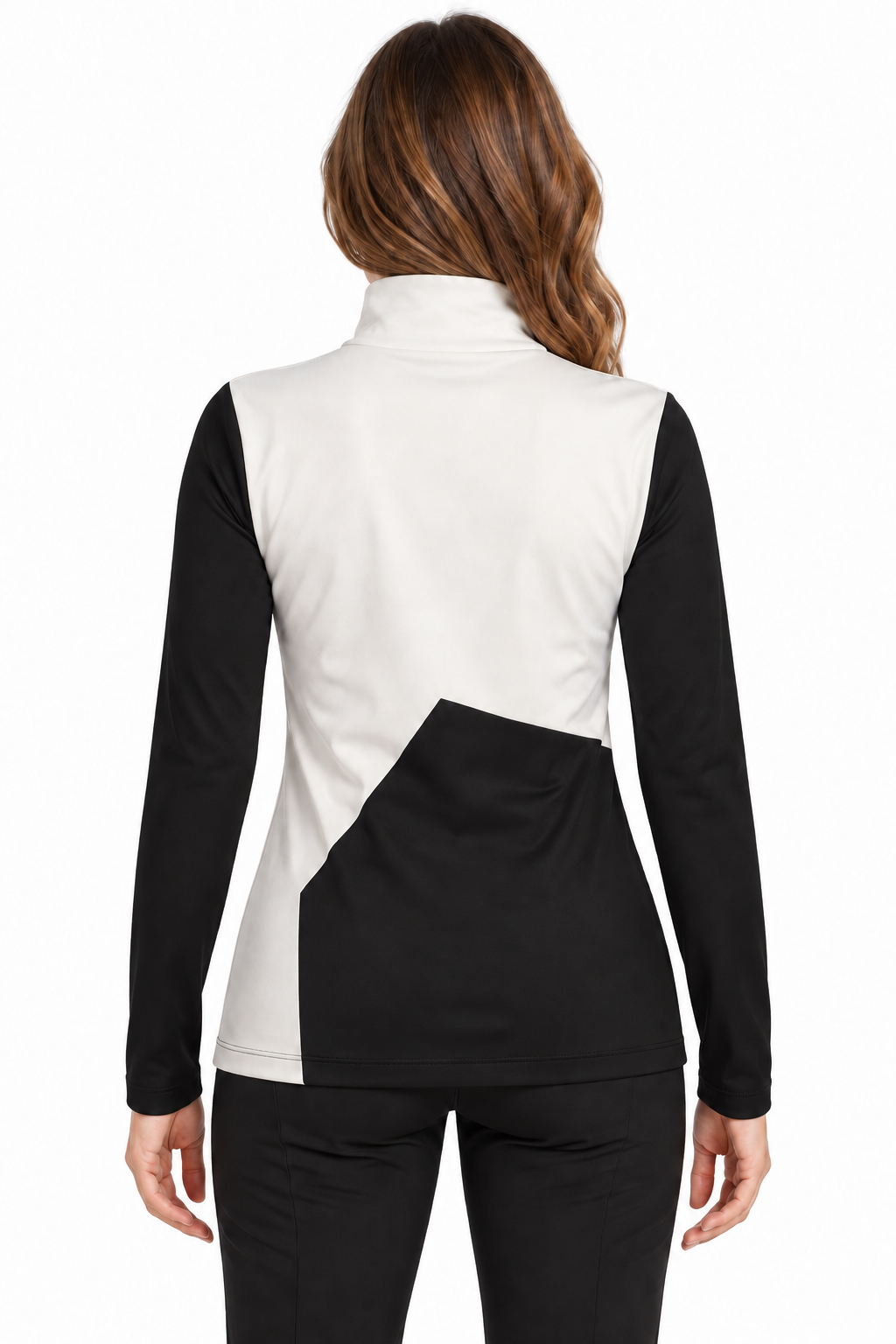 NOWY DAMSKI MIDLAYER SPORTALM PRIX FLEECE BLACK/OPTI WHITE ROZMIAR 44