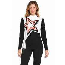 NOWY DAMSKI MIDLAYER SPORTALM PRIX FLEECE BLACK/OPTI WHITE ROZMIAR 42