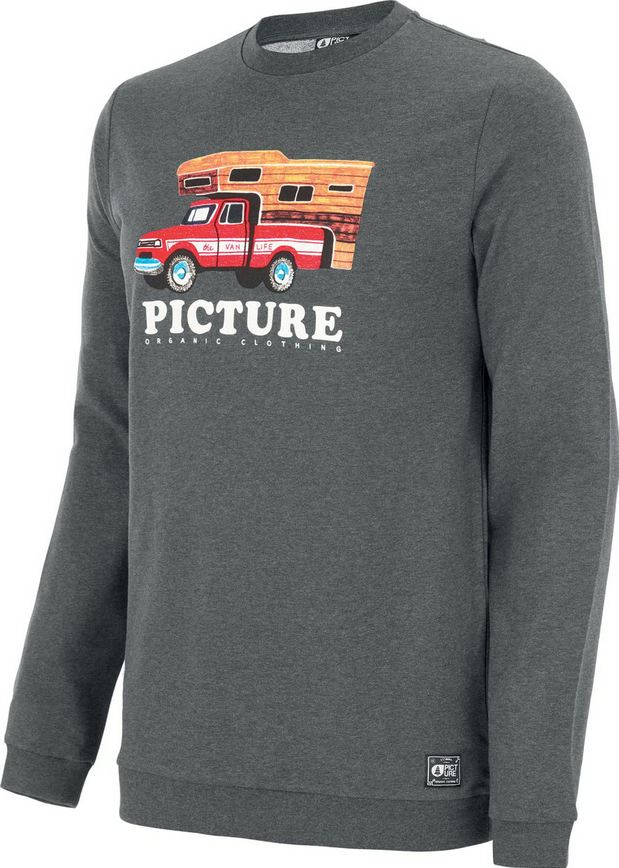 NOWA MĘSKA BLUZA PICTURE ORGANIC CHUCK CREW GREY MELANGE ROZMIAR S