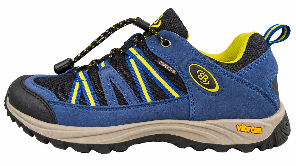 NOWE DZIECIĘCE BUTY BRÜTTING MADRISA LOW BLUE/BLACK/LIME VIBRAM ROZMIAR 38 (24 CM)