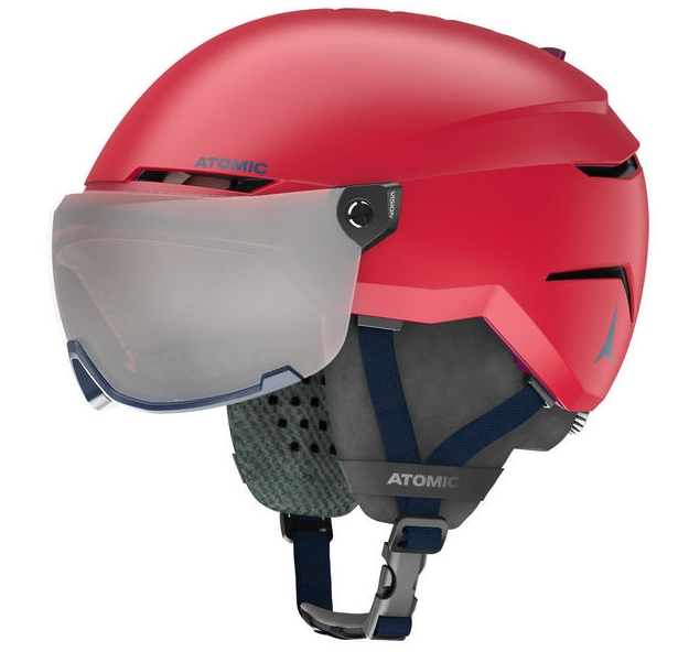 NOWY DZIECIĘCY KASK NARCIARSKI Z SZYBĄ ATOMIC SAVOR VISOR JR RED ROZMIAR XS (48-52 CM)
