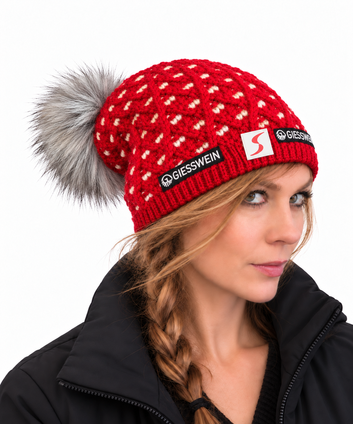 NOWA DAMSKA CZAPKA EISBAR GIESSWEIN SKI AUSTRIA ALPLIHORN BEANIE RED MERINO