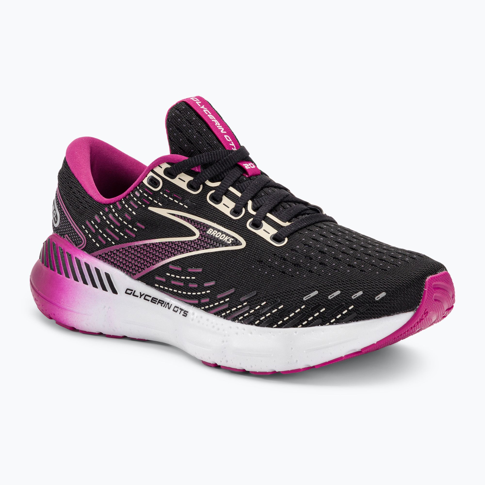 NOWE DAMSKIE BUTY BROOKS GLYCERIN GTS 20 BLACK/FUCHSIA ROZMIAR 38/MP 24CM