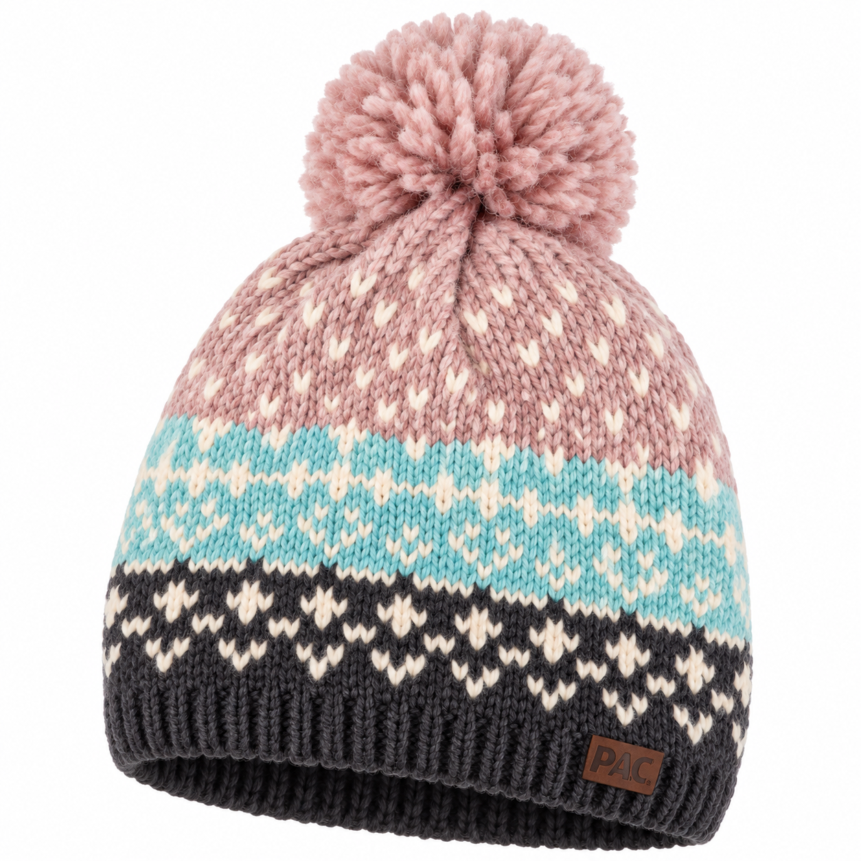 NOWA CZAPKA PAC LIDDA BEANIE OS ROSE/LIGHT BLUE WEŁNA