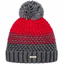 NOWA CZAPKA ARECO PUDELMUTZE FLEECEFUTTER GREY/RED