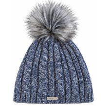  NOWA CZAPKA ARECO PUDELMUTZE TWEED MERINO I JEDWAB BLUE/GREY