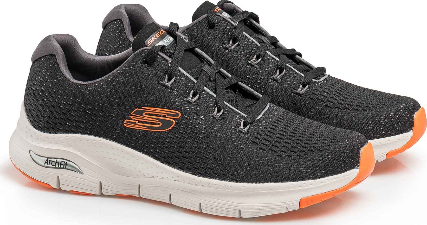 NOWE MĘSKIE BUTY SKECHERS ARCH FIT TAKAR BLACK/ORANGE ROZMIAR 42/27 CM
