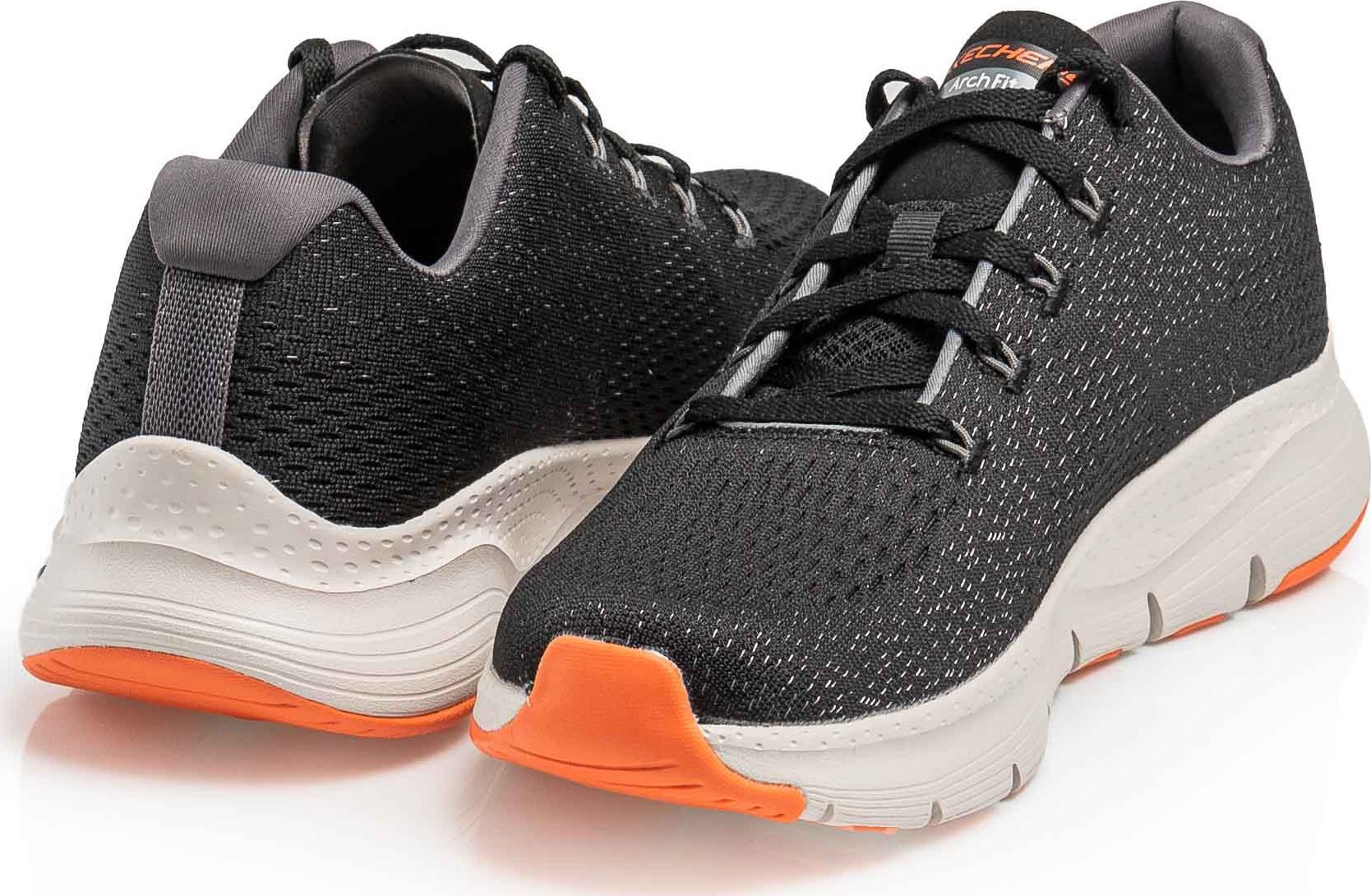 NOWE MĘSKIE BUTY SKECHERS ARCH FIT TAKAR BLACK/ORANGE ROZMIAR 42/27 CM