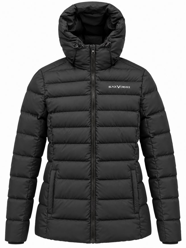 Nowa damska kurtka puchowa Black Crevice Padded Jacket Black, rozmiar 38