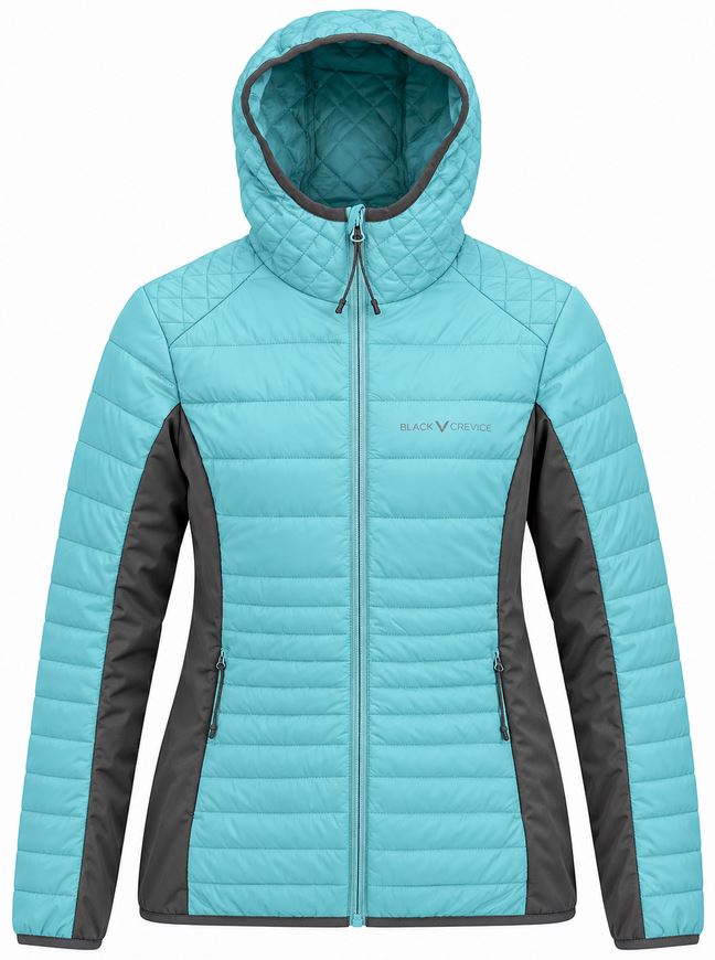 Nowa damska kurtka hybrydowa Black Crevice Padded Hybrid, rozmiar 38