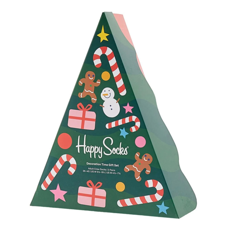 SKARPETY HAPPY SOCKS DECORATION GIFT SET 3PAK ROZMIAR 36-40