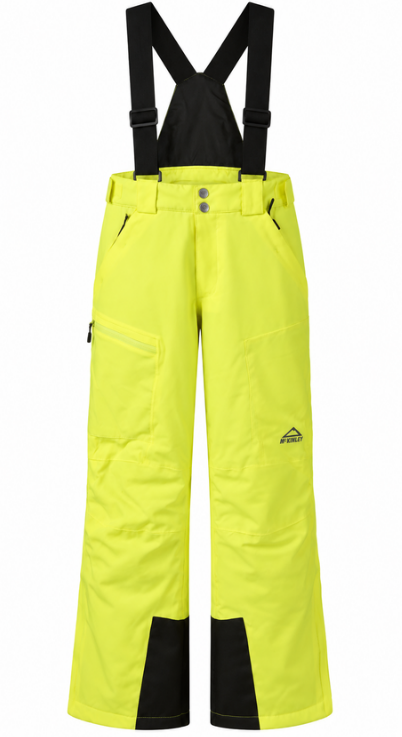 NOWE DZIECIĘCE SPODNIE NARCIARSKIE MCKINLEY YOUTH RACE ROY II NEON YELLOW NA WZROST 152 CM