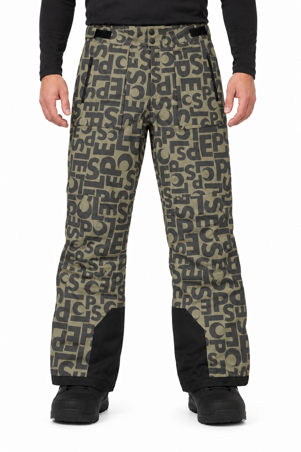 NOWE MĘSKIE SPODNIE SLOPE KILLY SNOWBOARD PANT OLIVE FULL PRINT ROZMIAR L 15/15K