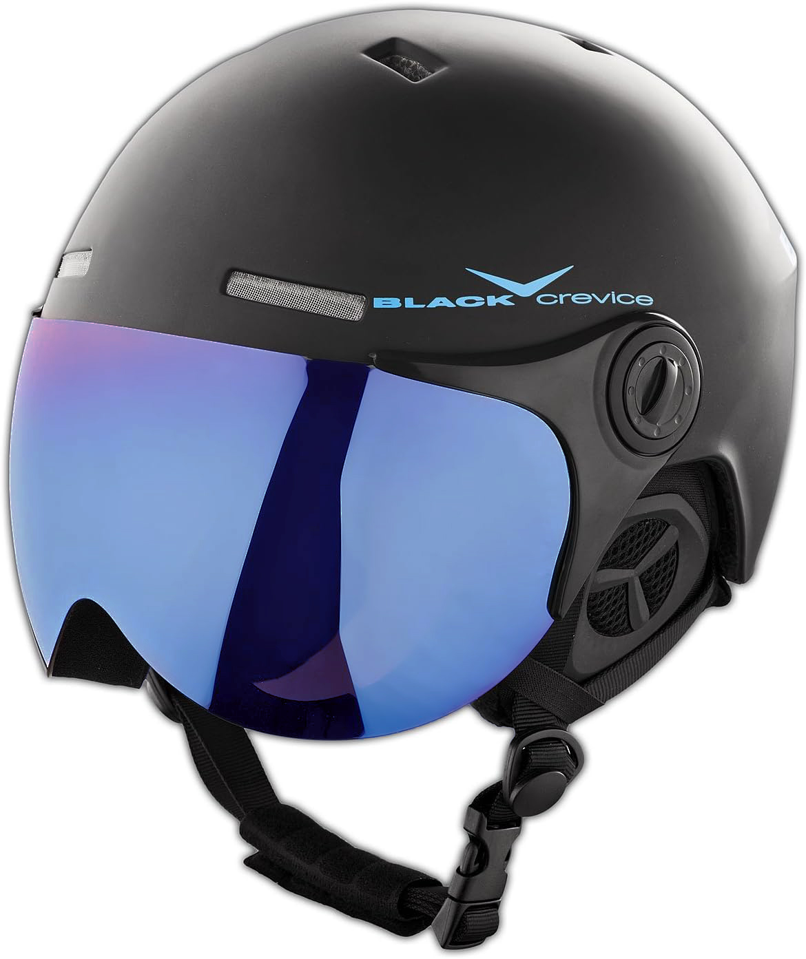 Powystawowy kask narciarski Black Crevice Saalbach Black Blue, rozmiar 58-61 cm