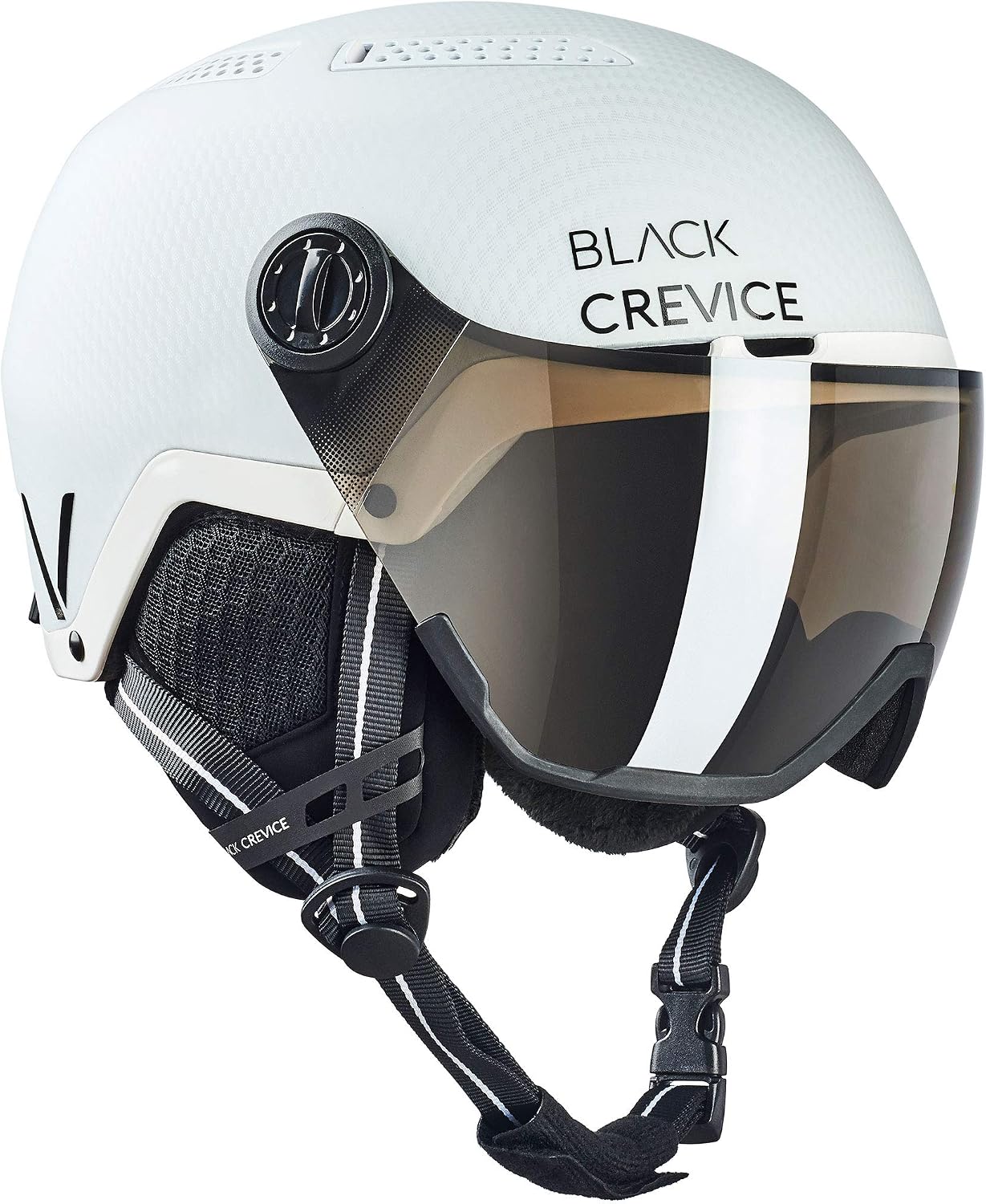 Powystawowy kask narciarski Black Crevice Chamonix White Carbon, rozmiar 51-54 cm