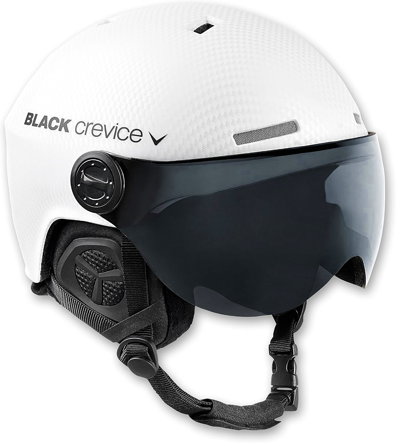 Powystawowy kask narciarski Black Crevice Gstaad White Carbon, rozmiar 58-61 cm