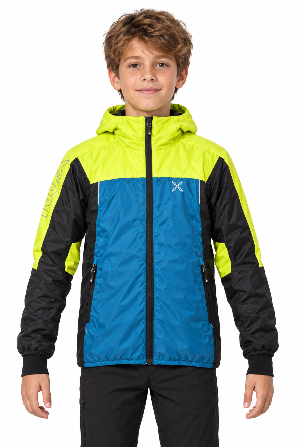 NOWA DZIECIĘCA KURTKA MONTURA SKISKY 2.0 PERTEX JACKET BLUE/LIME ROZMIAR 145CM (10 LAT)