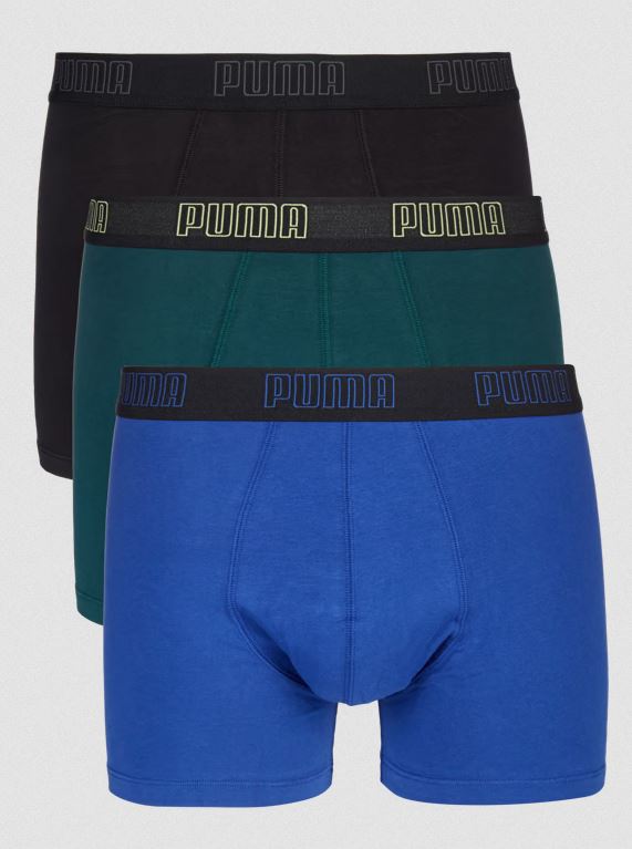 Bokserki męskie Puma 3-Pack Mazarine Blue, rozmiar S