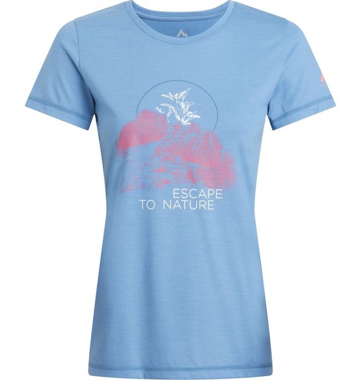 NOWA DAMSKA KOSZULKA MCKINLEY SHAY W MERINO TEE LIGHT BLUE ROZMIAR 38